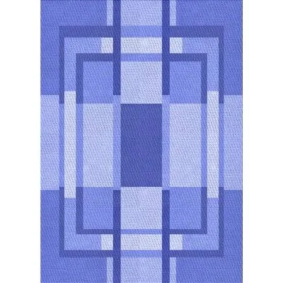 Hathaway Geometric Wool Blue Area Rug East Urban Home Rug Size: Rectangle 7' x 10'