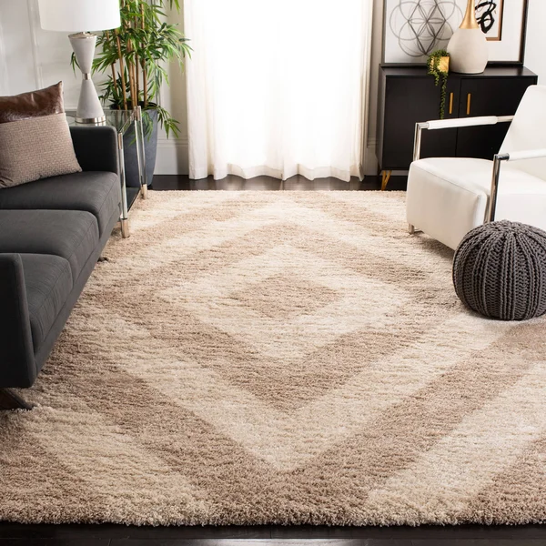 Safavieh Portofino Shag PTS217B 5&1x22 x 7&6x22 Ivory - Beige Area Rug