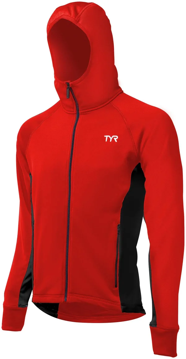 TYR WAMJC2A Men's Alliance Victory Warm Up Jacket - Red/Black - L