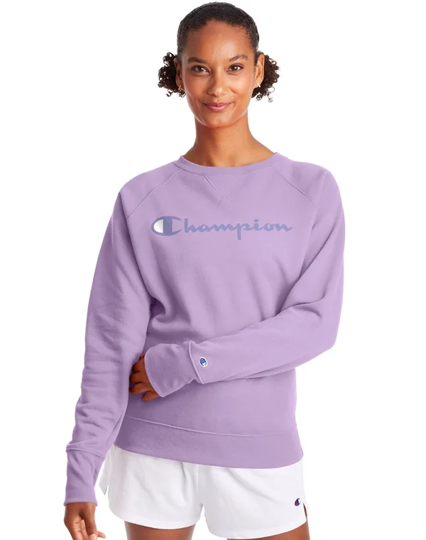 Champion Women's Powerblend Crew - Screen Print Script