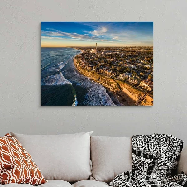 Carlsbad Shores and The Power Plant, Canvas Wall Art, 40x30, Great Big Canvas