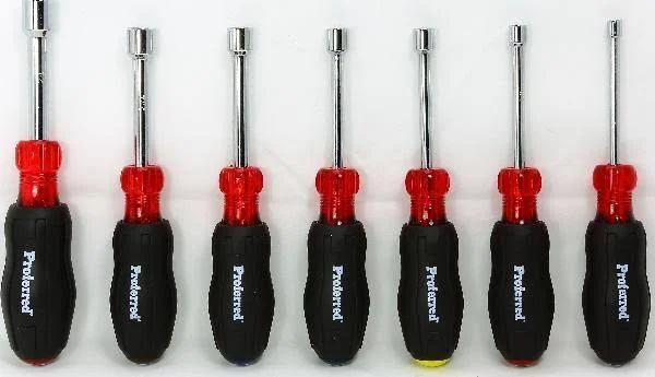 Proferred 7 Piece Hollow Shank Nut Driver Set 6 Nut Driver Set T28003