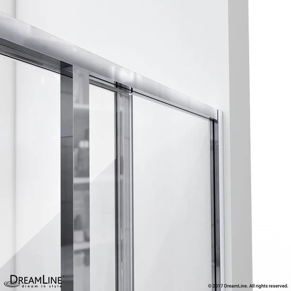 Dreamline Cornerview 40 1/2 In. D X 40 1/2 In. W X 72 In. H Framed Sliding Shower Enclosure In Chrome SHEN-8140400-01