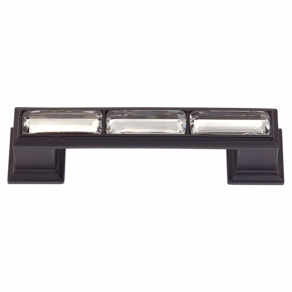 Atlas Homewares 342-BL Legacy Crystal Bar Pull Matte Black
