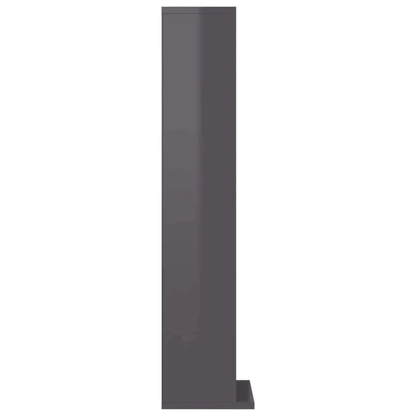 vidaXL CD Cabinet High Gloss Gray 8.3x22x7.9x22x34.6x22 Chipboard