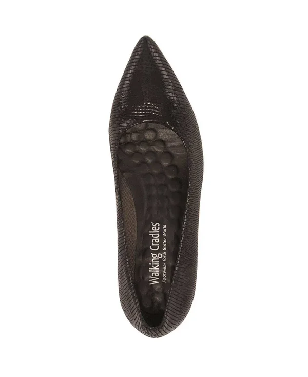 Walking Cradles Women's Sophia Pump - Size: 10 N, Black Lizard