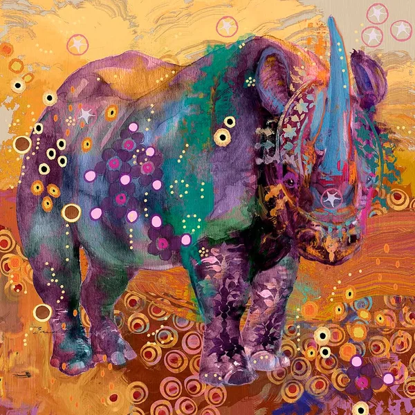 Marmont Hill The Last Rhino Painting Print on Canvas 48 x 48
