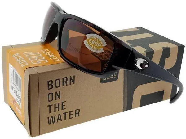 Costa Del Mar Men's Fantail Polarized Sunglasses - Copper/Tortoise