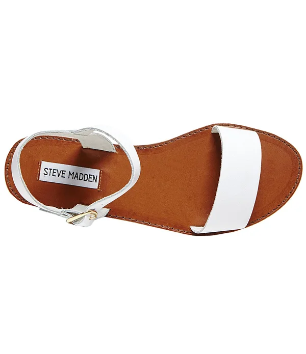 Steve Madden Donddi Sandal Women's Sandals White Leather : 5 M