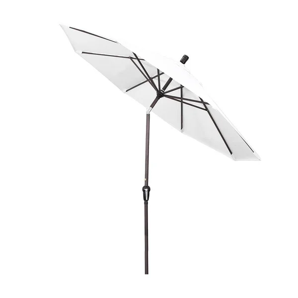California Umbrella 11 ft. Aluminum Auto Tilt Olefin Patio Umbrella, Red