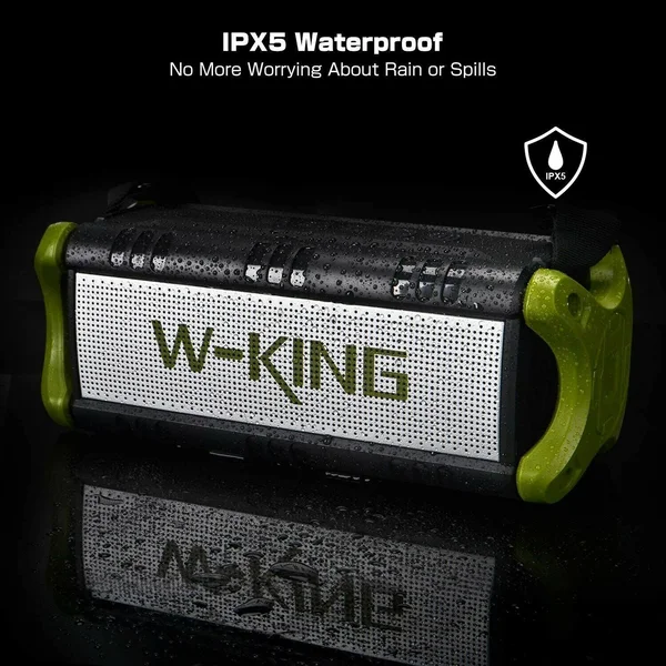 50w(70w Peak) Wireless Bluetooth Speakers Built-in 8000mAh Battery Power Bank, W-King Outdoor Portable Waterproof TWS, NFC Speak