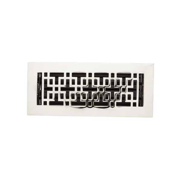 Kilby Brass Floor Register - Polished Nickel 4x22 x 14x22 (5-3/4x22 x 15-5/8x22 Overall) - Signature Hardware 445335