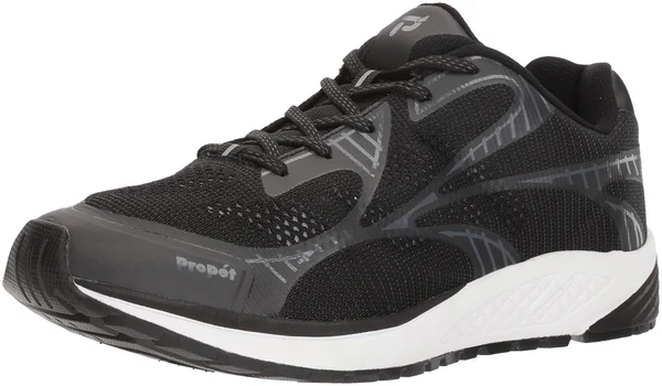 Propet Men's One LT Sneaker - Black/Grey - Size 8 - Medium