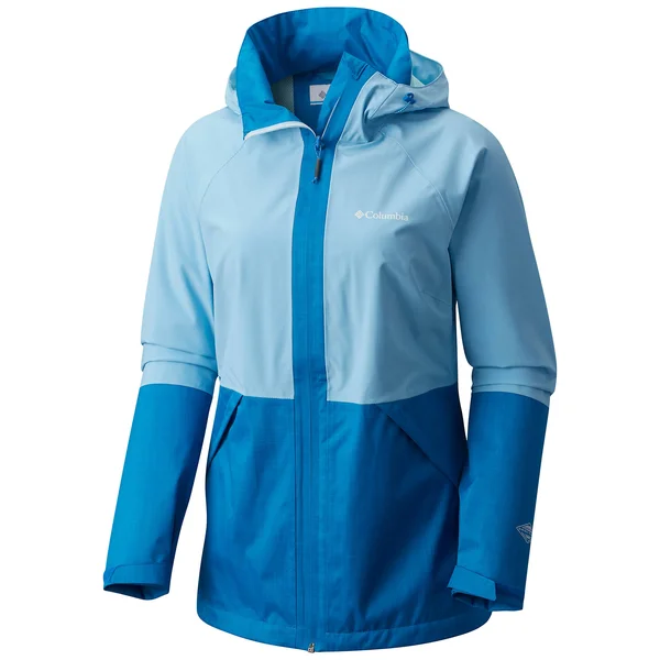 Columbia Women's Evolution Valley Rain Jacket Blue L