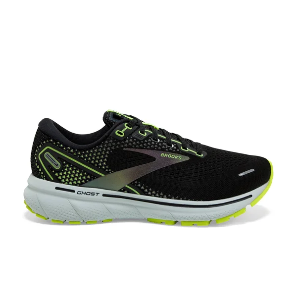 Brooks Ghost 14 Black/Volt Men's Running Shoes - Size: 11.5