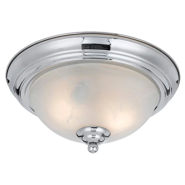 Lumenno Value 2 Light Flush Mount, Silver