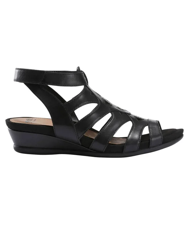 Earth Pisa Chatham Women's Sandal (Black - Size 6.5 - Leather)