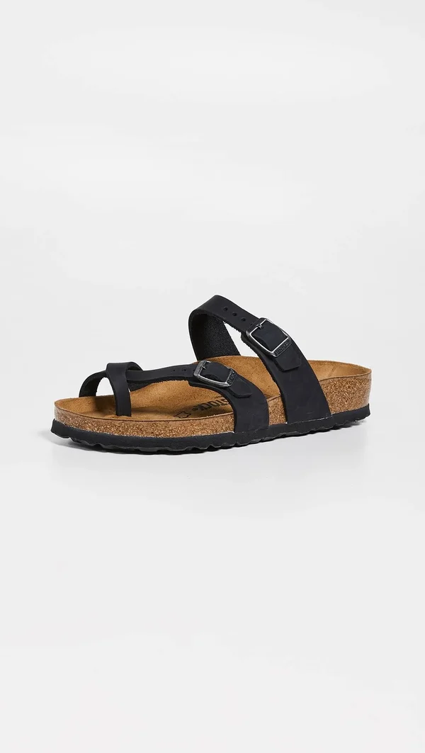 Birkenstock Mayari Oiled Leather Sandals - Regular - EU40 - Black