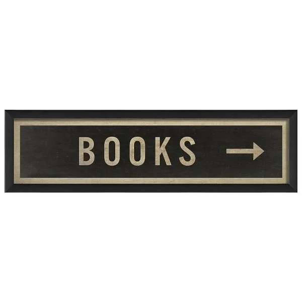 The Artwork Factory Sign Books Right Framed Textual Art