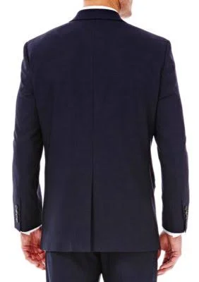 J.M. Haggar Premium Stretch Classic Fit Suit Jacket, 42 Long, Blue