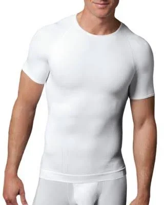 Spanx Zoned Performance Compression Crew Neck Top - Mens - Black - XL