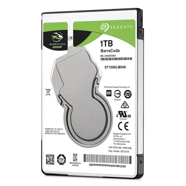 Seagate Guardian BarraCuda 1 TB Internal HDD - 2.5x22 - ST1000LM048 - SATA 6Gb/s - 5, 400 rpm