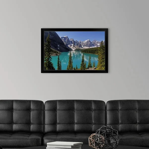 Moraine, Lake, Banff Nationalpark, Alberta, Canada, Black Framed Wall Art, 30x20, Great Big Canvas