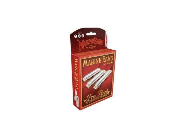 Hohner Marine Band 1896 Pro Harmonica - 3-Pack - Keys C - G and A