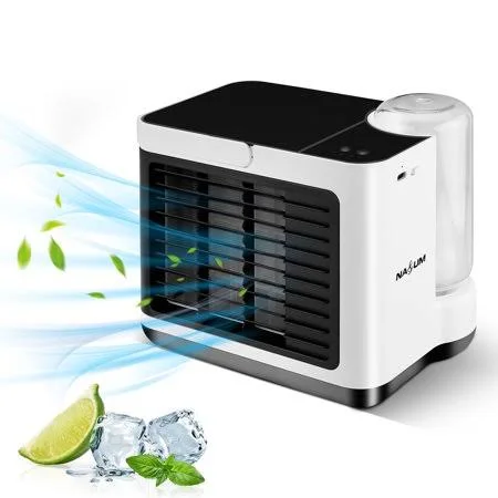 Portable Air Conditioner - Nasum Mini Personal Cooling Fan, Personal Air Cooler Fan Ice Water for Bedroom, White (7.5 inch x 6.3