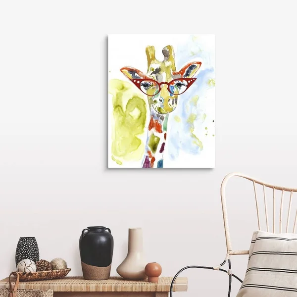 Smarty-Pants Giraffe - Canvas Wall Art, 24x30, Great Big Canvas