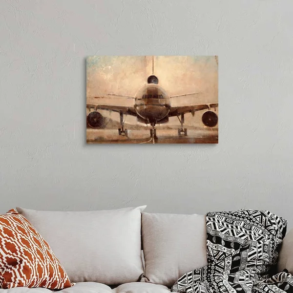 Tonal Plane - Canvas Wall Art, 30x20, Great Big Canvas
