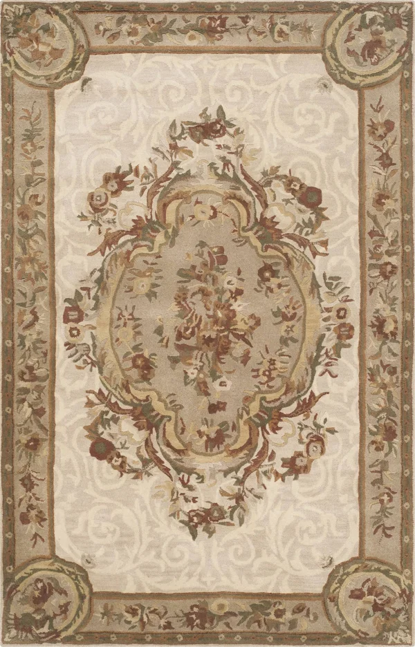 Safavieh Empire EM414C 7&6x22 x 9&6x22 Ivory, Light Grey Area Rug