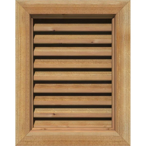 Ekena Millwork GVWVE18X2200RFUWR 18x22W x 22x22H Vertical Gable Vent (23x22W x 27x22H Frame Size): Unfinished - Functional, Rough