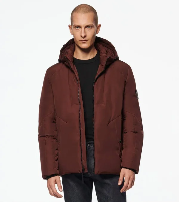 Marc New York Hooded Down Jacket Medium, Oxblood