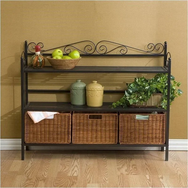 Bowery Hill 3-Drawer Baker's Rack