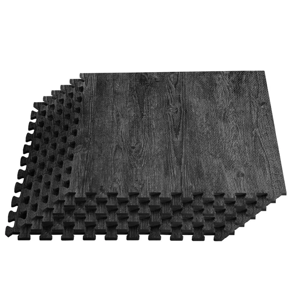 We Sell Mats Forest Floor Farmhouse Collection 3/8 inch Thick Printed Wood Grain Mats, 24 in x 24 in