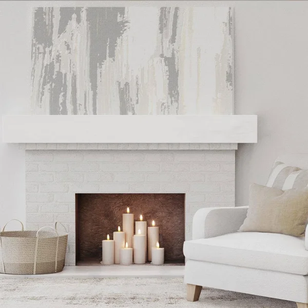 Ekena Millwork MANUSM06X10X48UN 6x22H x 10x22D x 48x22W Smooth Faux Wood Fireplace Mantel, Factory Prepped, Ready for Paint