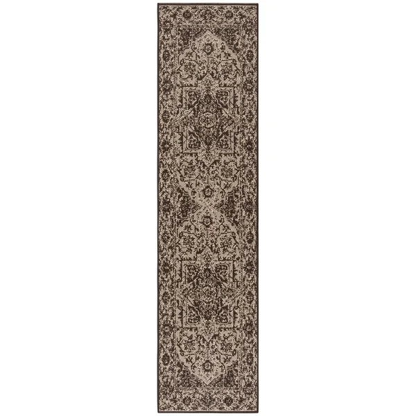 Safavieh LND139C-210 2 ft. 2 in. x 10 ft. Linden 100 Traditional Runner Rug Cream & Beige