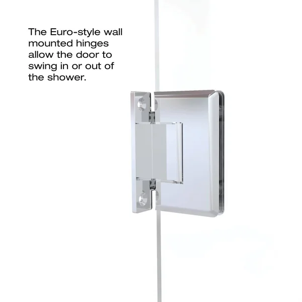 Basco CELA-935-59-76CL Celesta 76x22 High x 59x22 Wide Pivot Frameless Shower Door W Chrome