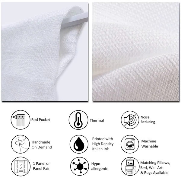 Circular II Geometric Semi-Sheer Thermal Rod Pocket Single Curtain Panel Design Art Size per Panel: 52x22W x 63x22L