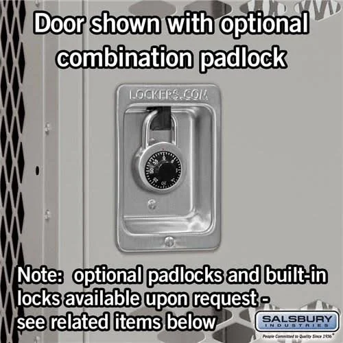 Salsbury Industries 71152bl-a 12x22 Wide Single Tier Vented Metal Locker - 1 Wide - 5 Feet High - 12 Inches Deep - Blue - Assemb