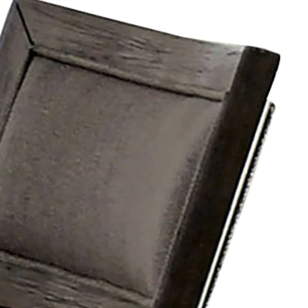 Fabric Upholstered Wooden Side Chair with Paneled BACK - Set of 2, Gray