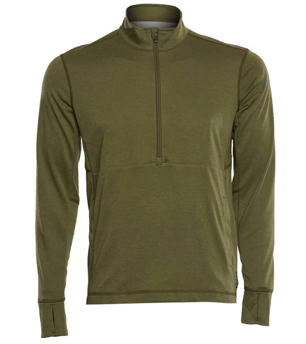 prAna: Men's Jarvis 1/2 Zip - Cargo Green Cagr