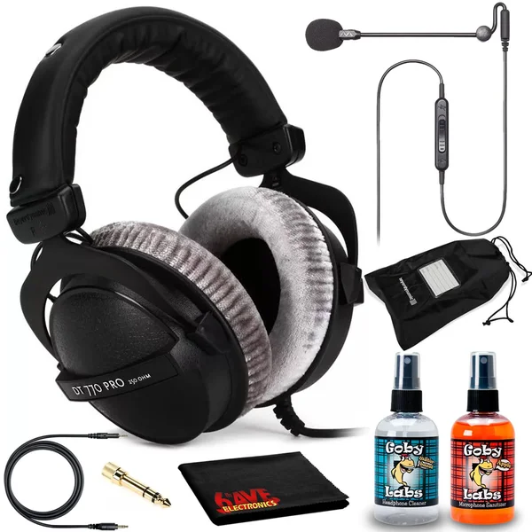 Beyerdynamic DT 770 Pro 250 Headphones Kit + Antlion Audio ModMic Uni Boom Mic
