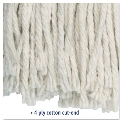 Rubbermaid Swinger Loop Wet Mop Heads - Cotton/Synthetic, White, Small, 6/Carton