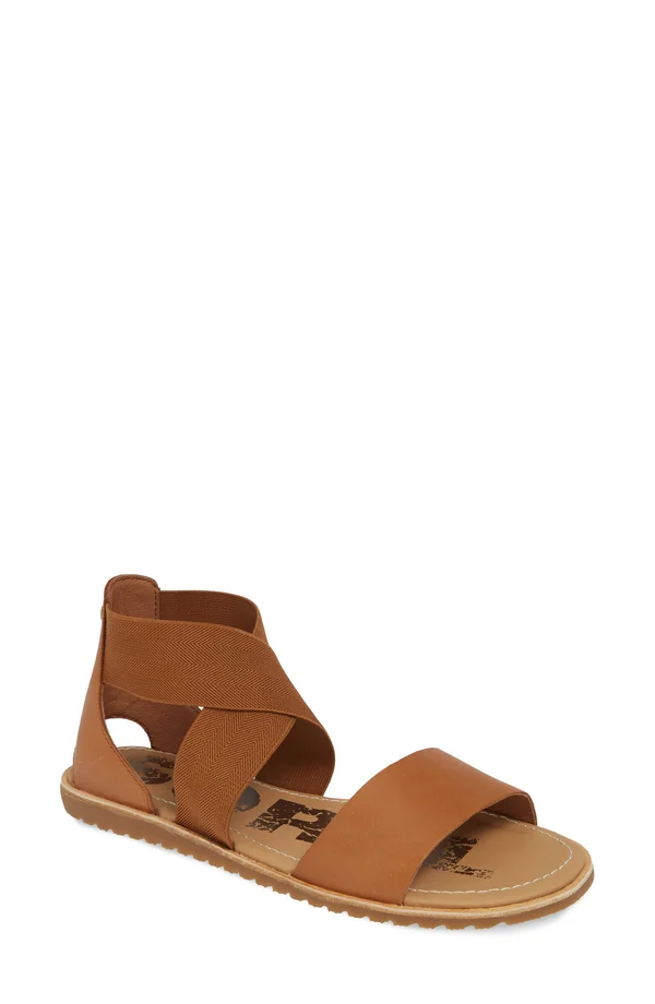 Sorel Ella Sandal Women's, Camel Brown, 9