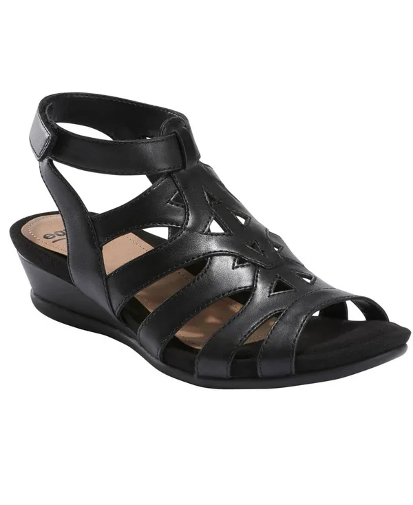 Earth Pisa Chatham Women's Sandal (Black - Size 6.5 - Leather)