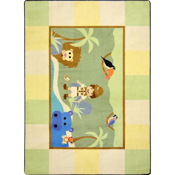 Joy Carpets Lil& Explorer Kid's Play Room Rug - 5&4x22 Round