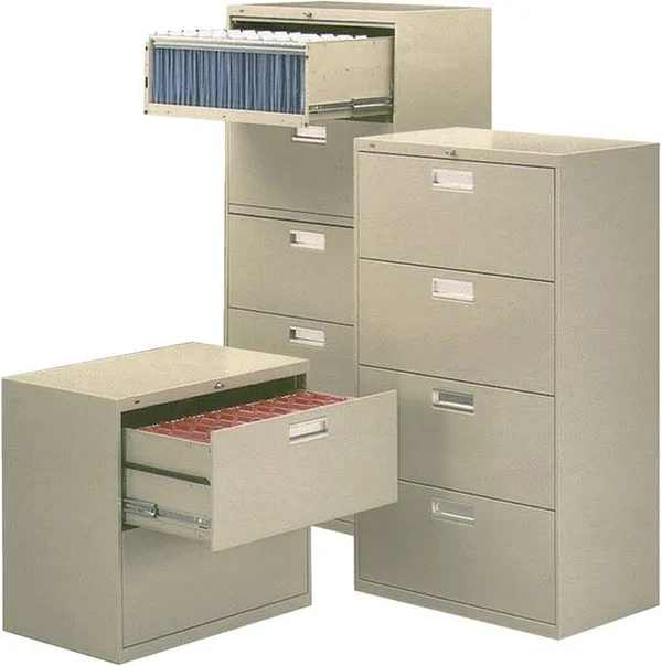 HON 600 Series Four-Drawer Lateral File - 30W x19-1/4d, Putty