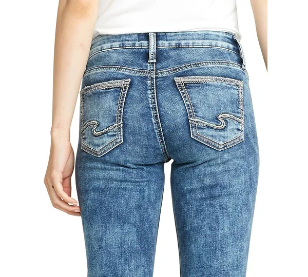 Silver Jeans Co. Women's Suki Mid Rise Slim Bootcut Jeans